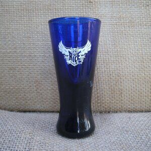 Vintage Rice University Owls Cobalt Blue Shot Glass
